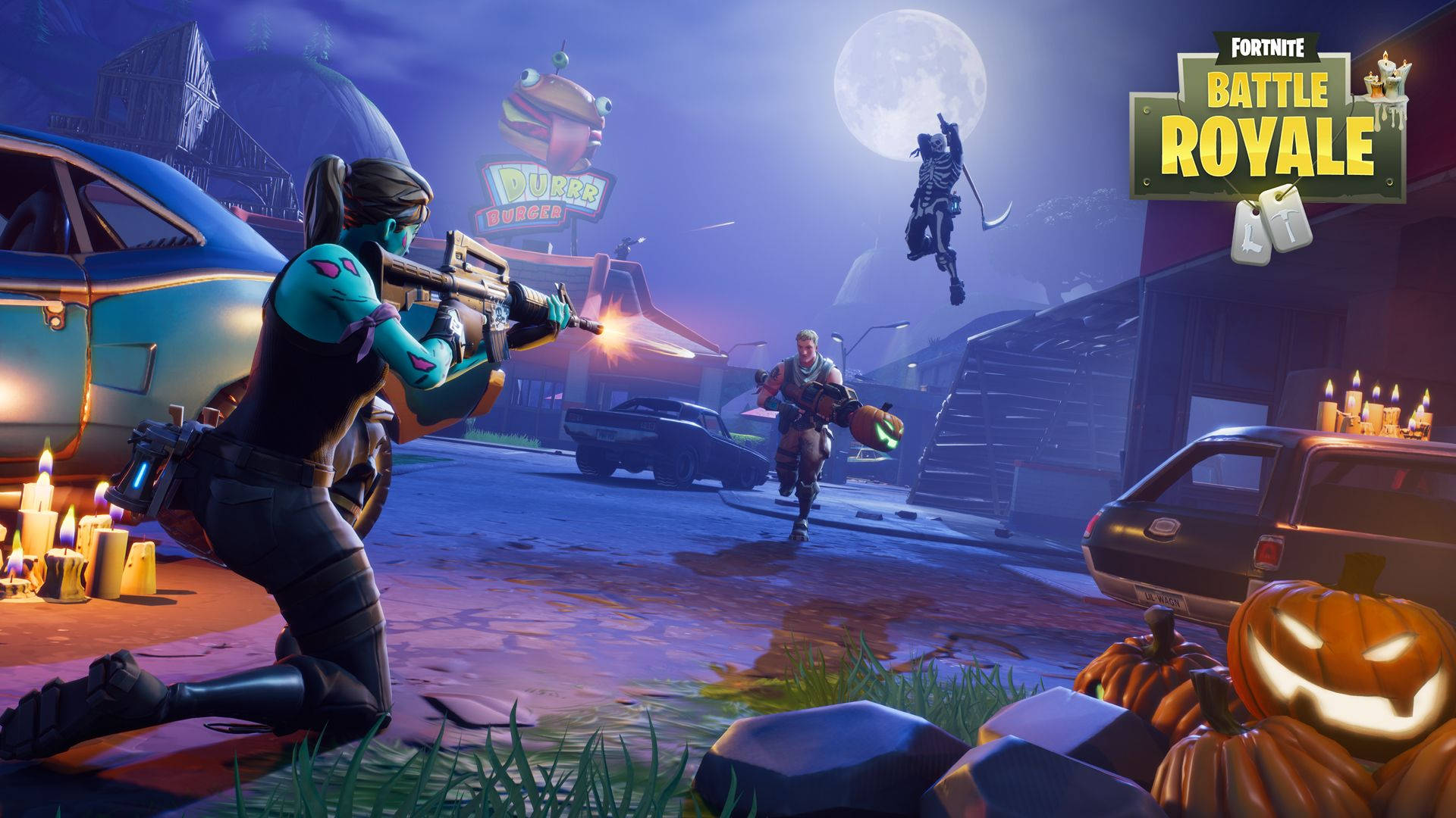 Cool Fortnite Battle Royale Rocket Launcher Fight Background