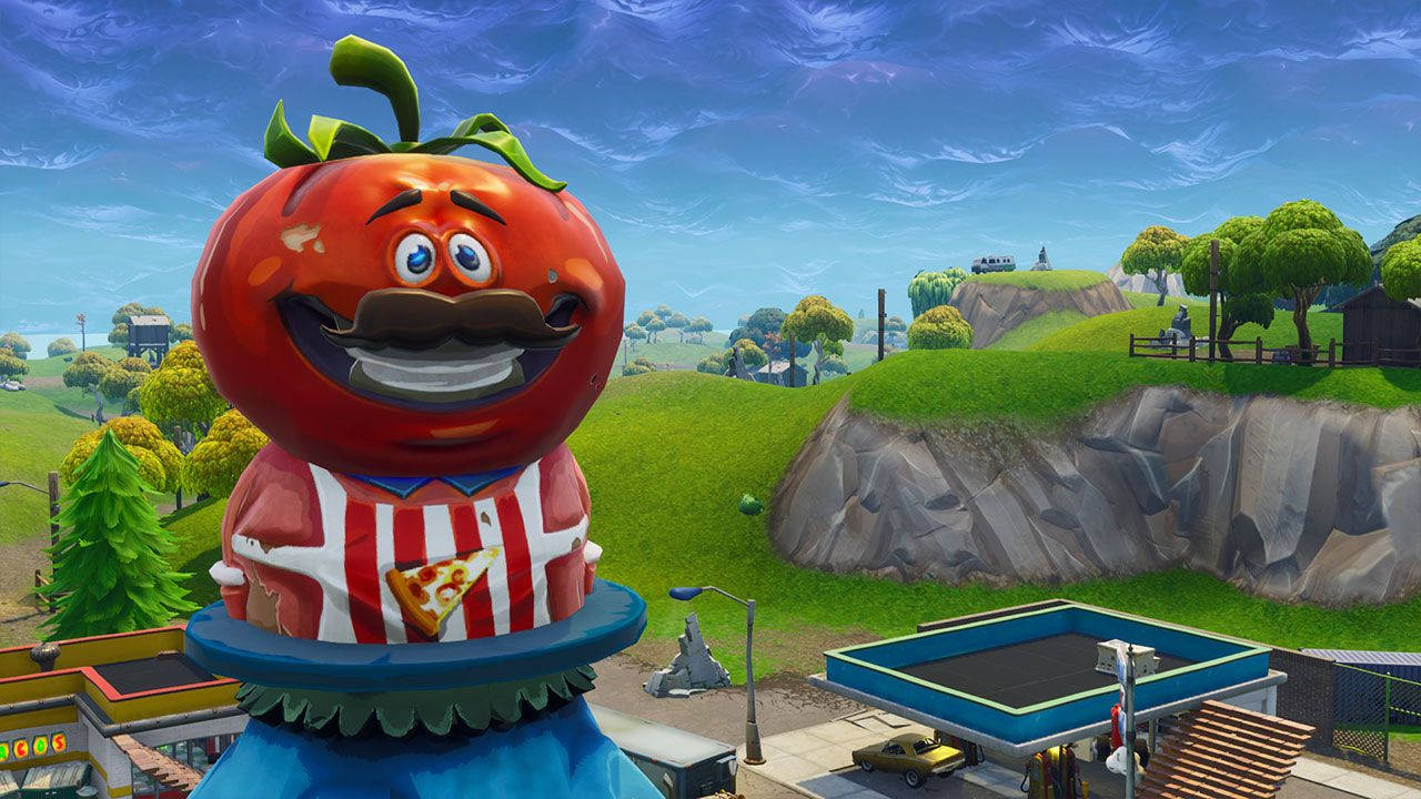 Cool Fortnite Battle Royale Tomato Town Background