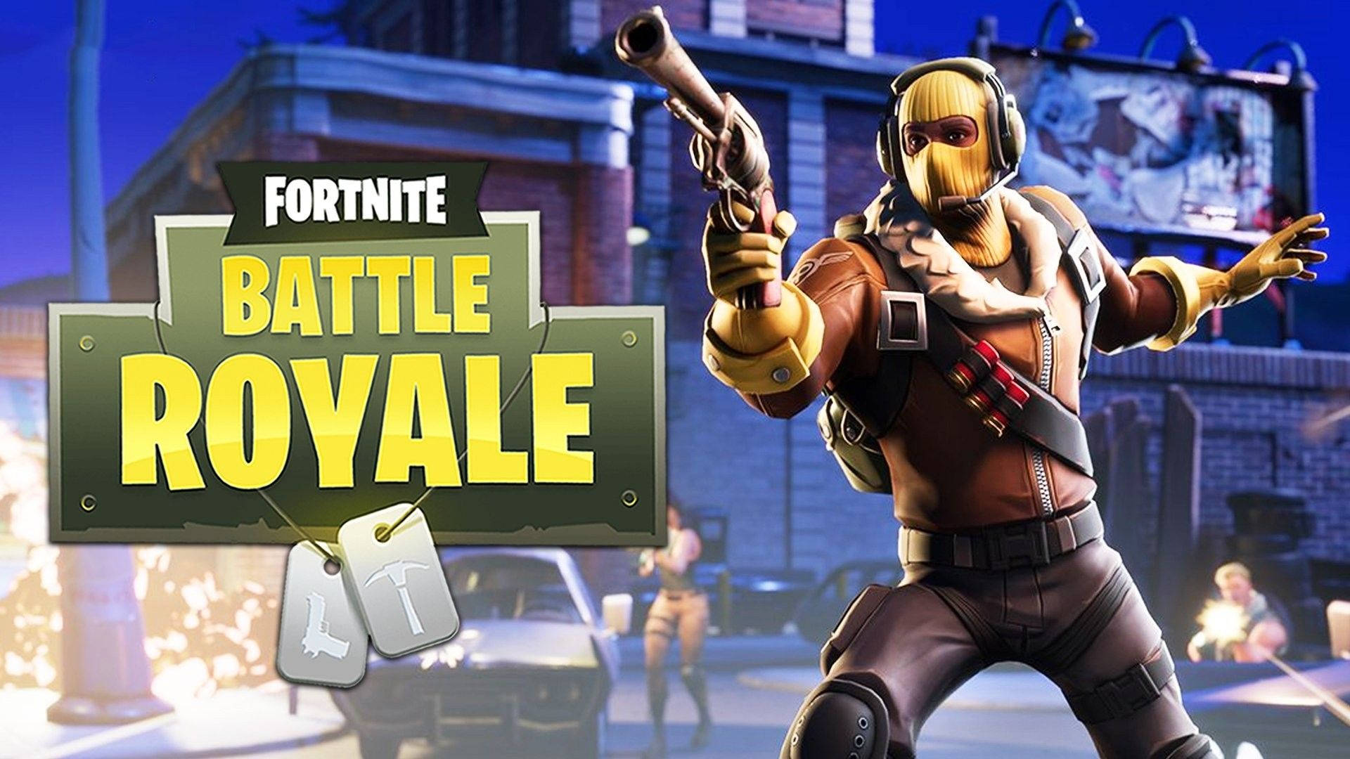 Cool Fortnite Battle Royale Yellow Costume Background