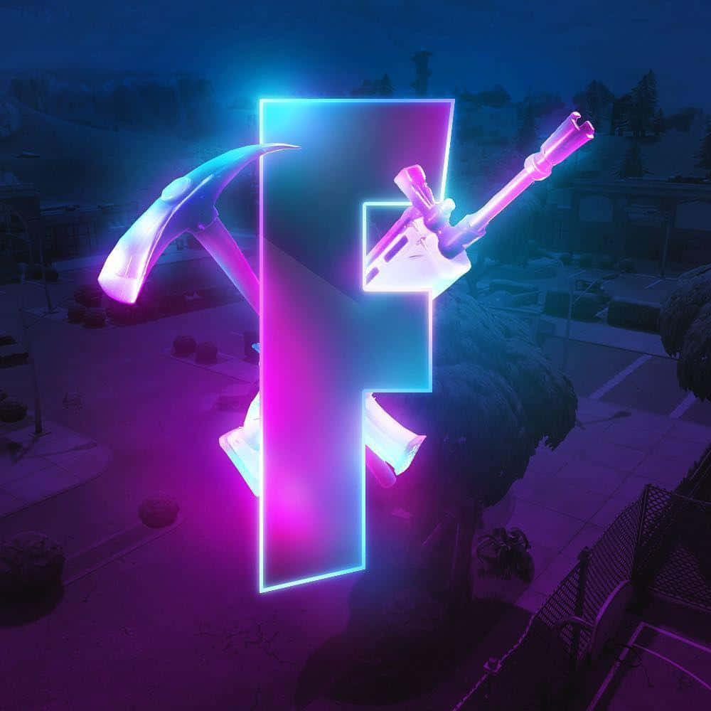 Cool Fortnite Logo Purple Sheen Background