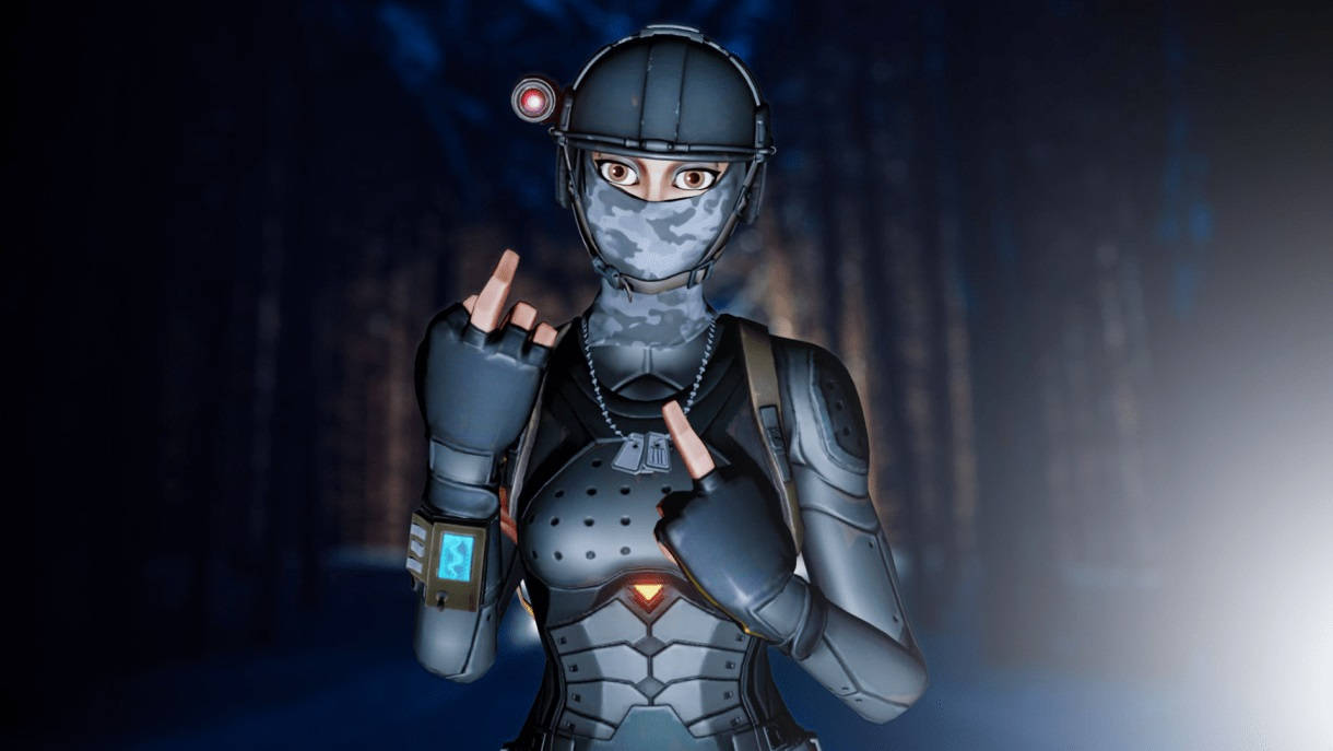 Cool Fortnite Skin Elite Agent In Darkness Background