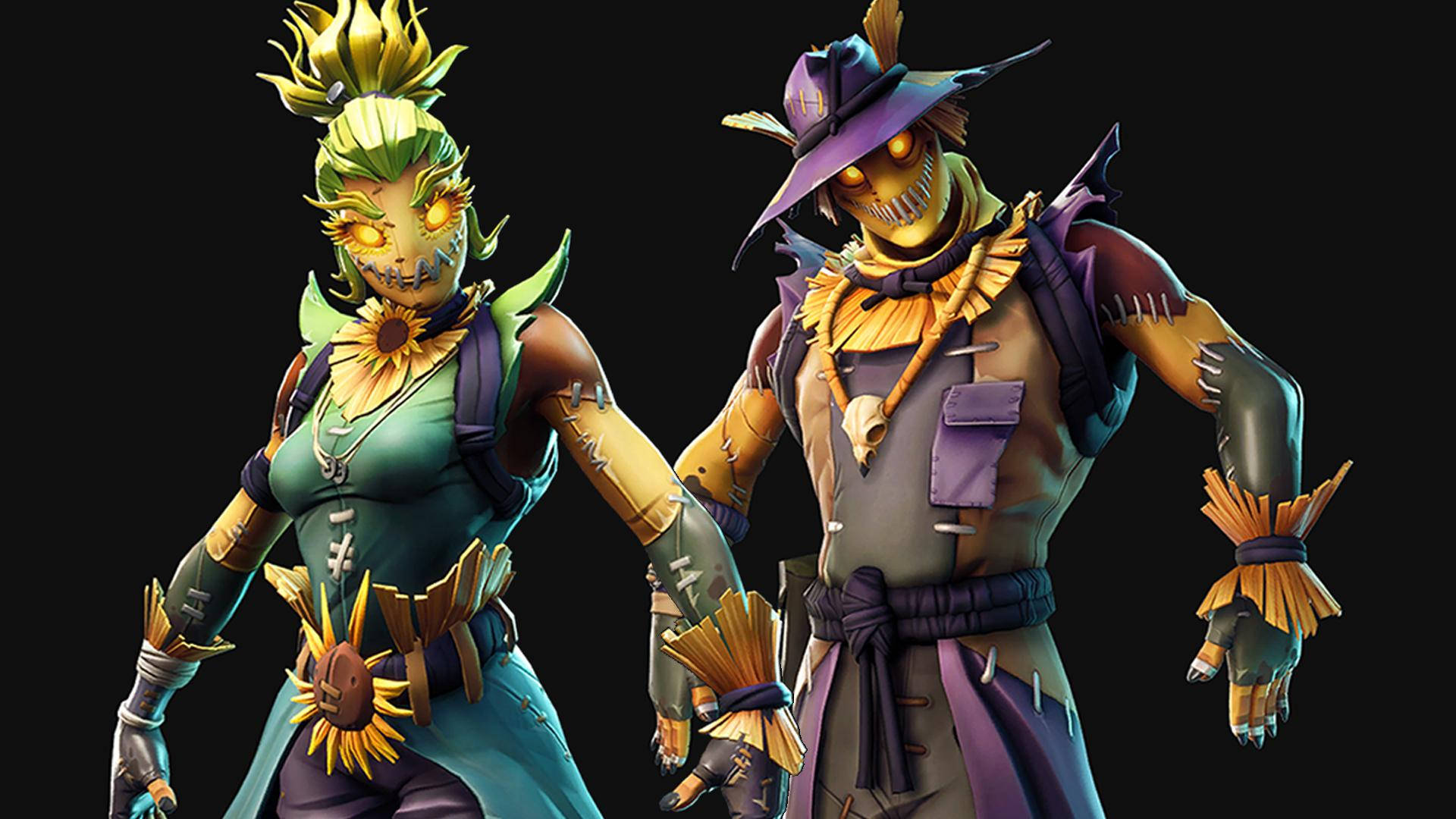 Cool Fortnite Skin Scarecrow Skins Halloween Aesthetic Background