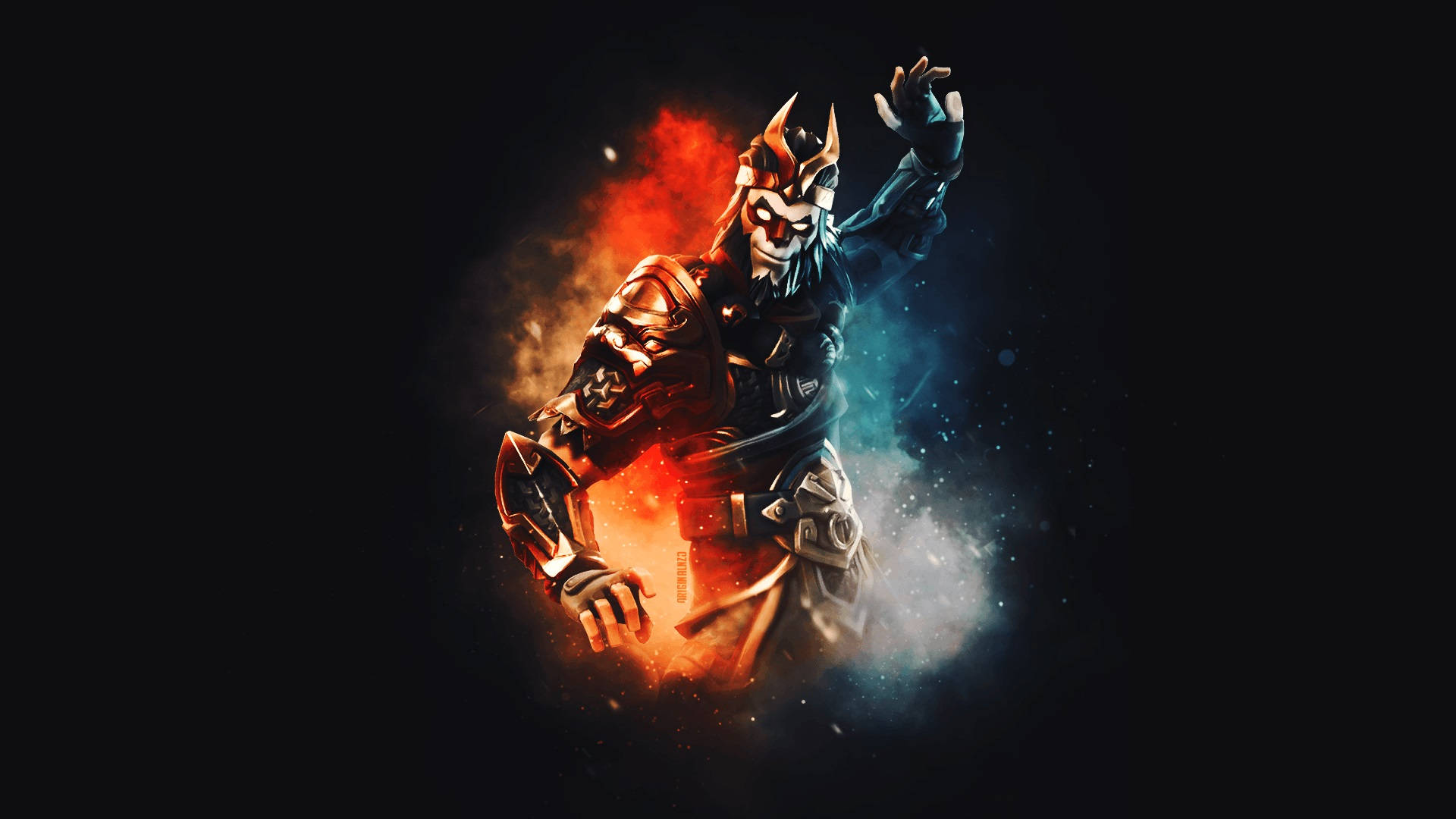 Cool Fortnite Skin Wukong Explosion Effect Background