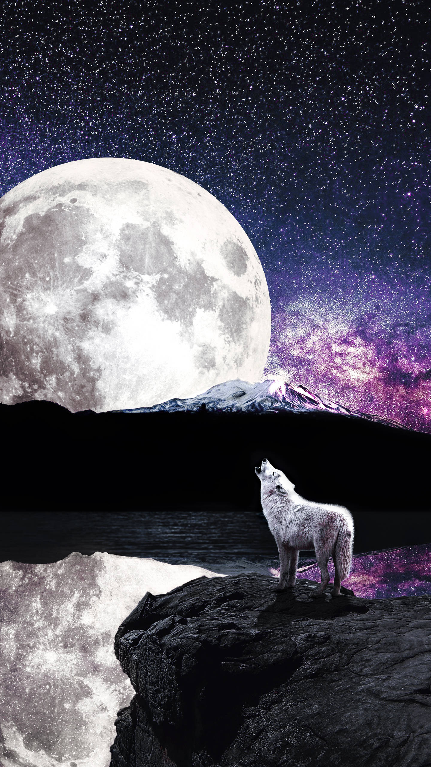Cool Galaxy Night Beyond Lone Wolf