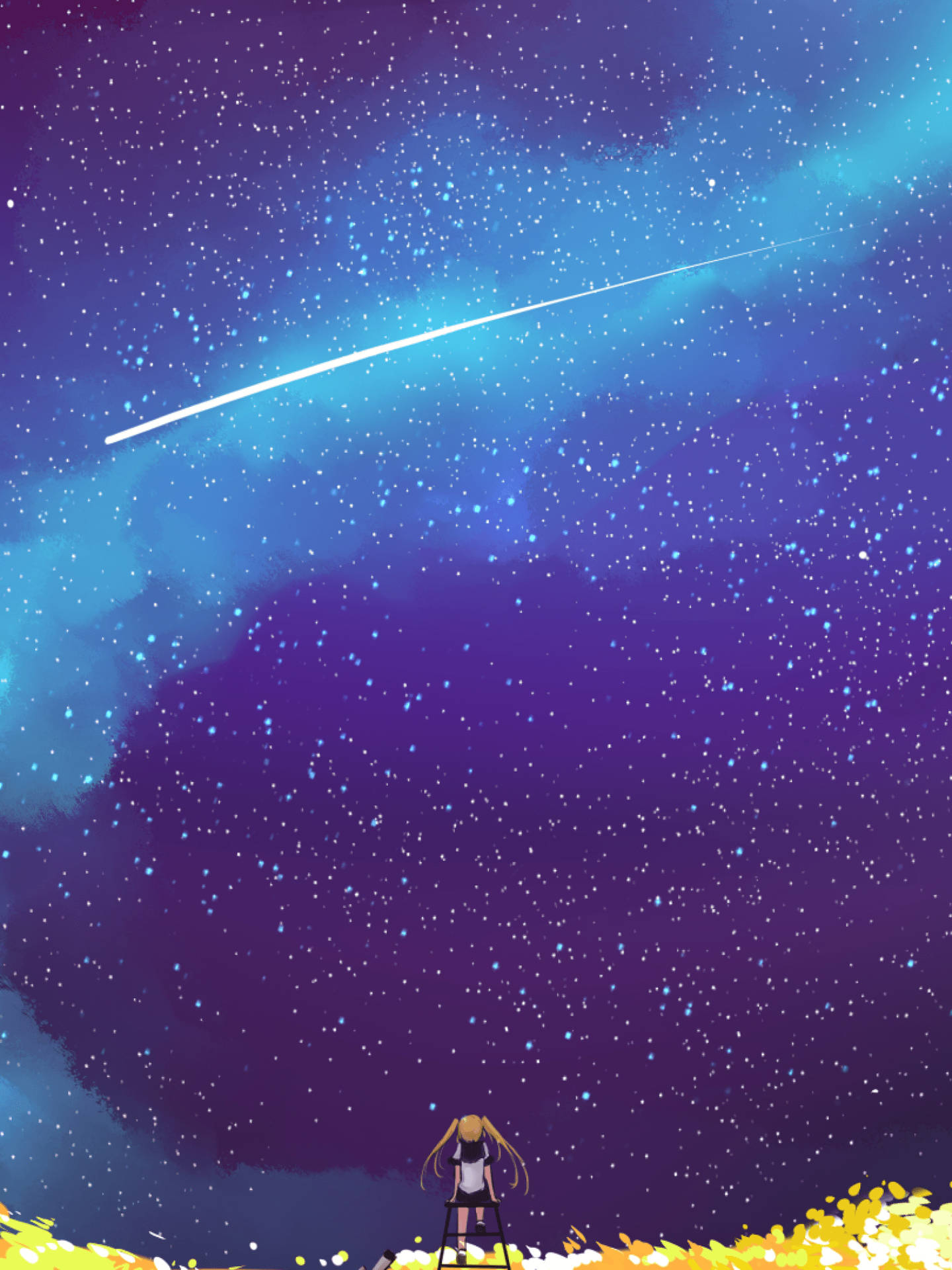 Cool Galaxy Shooting Star Background