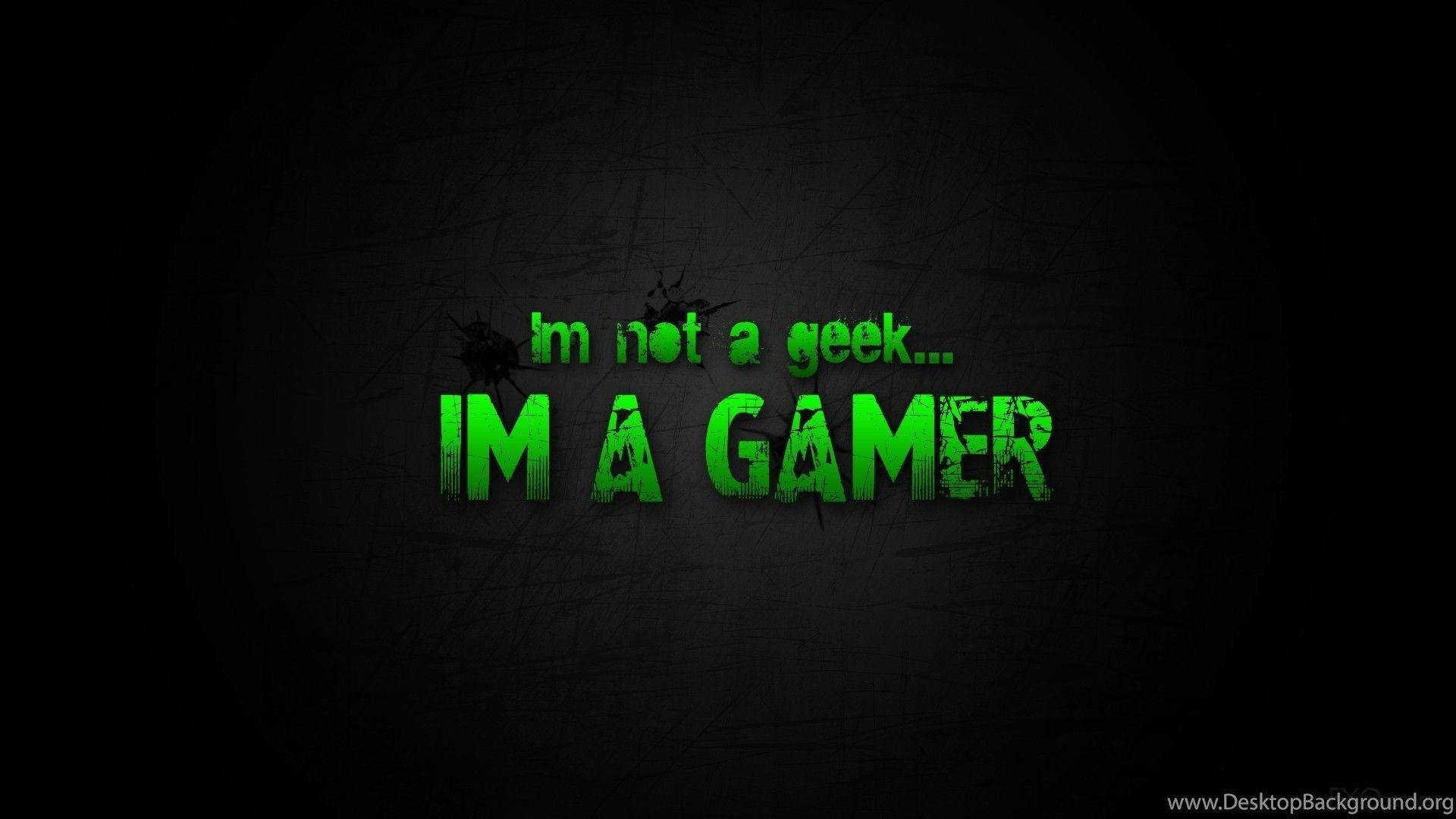 Cool Gaming Green Quote Background