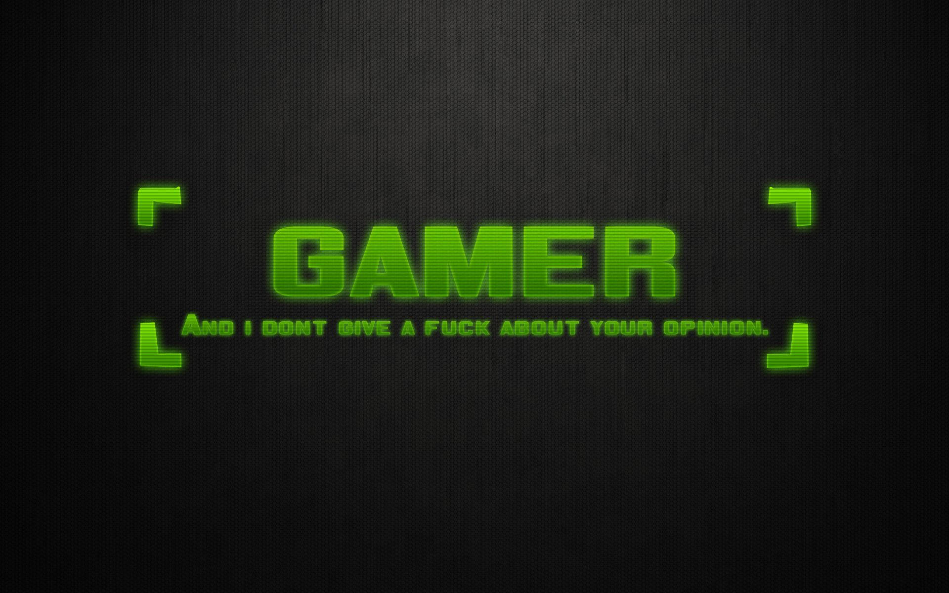 Cool Gaming Neon Green Gamer Background