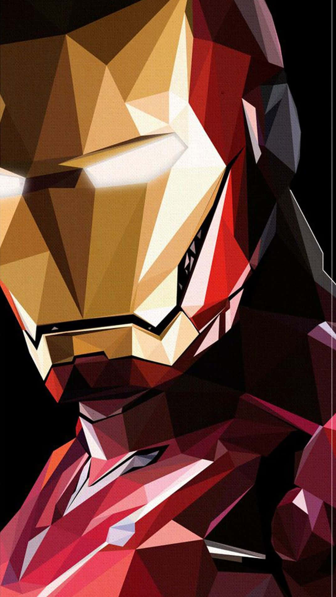 Cool Geometric Iron Man Iphone Background