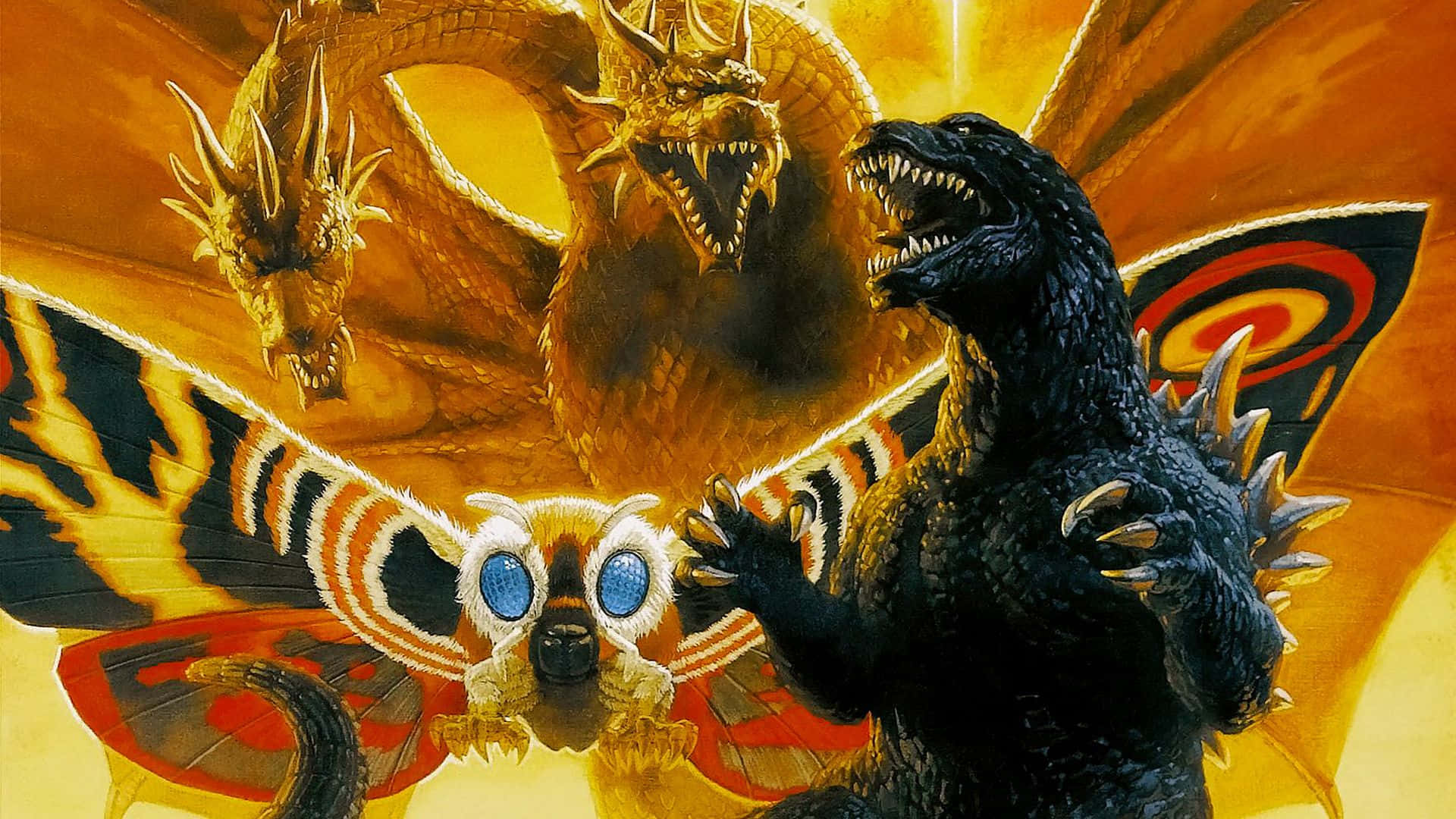 Cool Godzilla Creatures Background