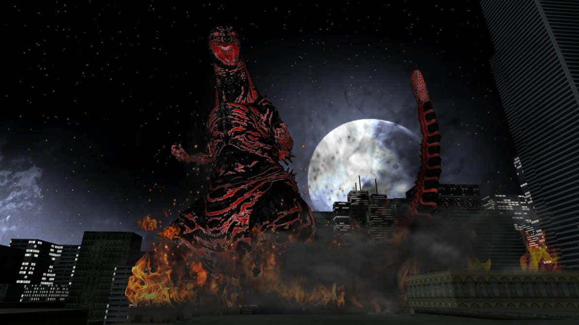 Cool Godzilla Low Angle Background
