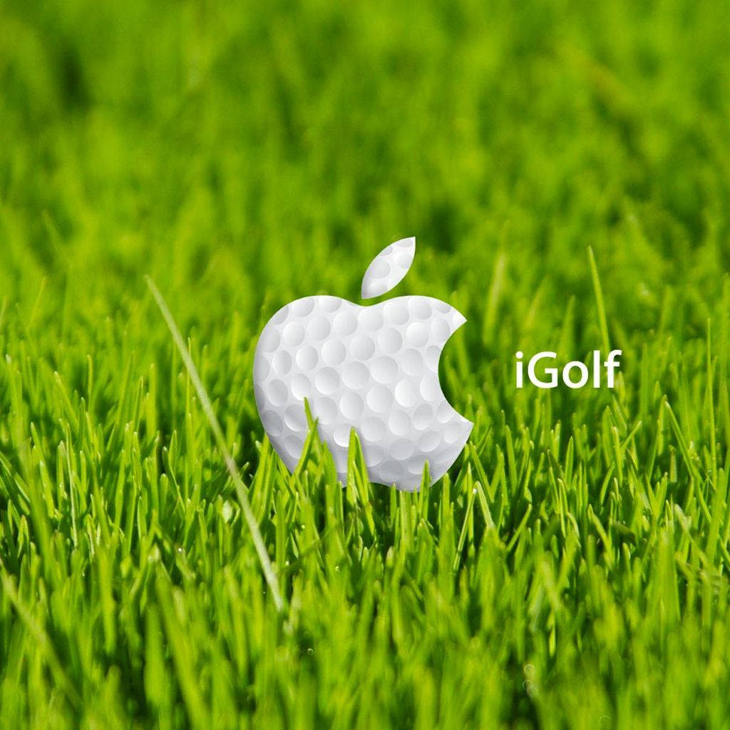Cool Golf Ball Apple Logo Background