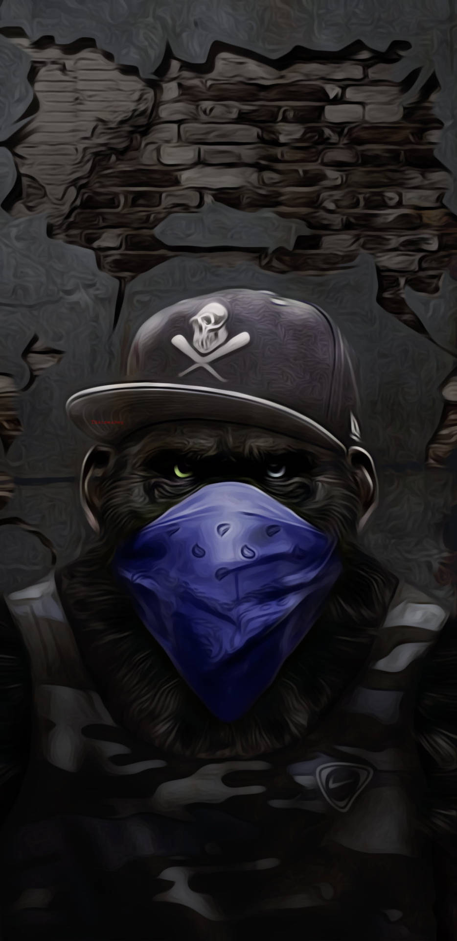 Cool Gorilla Gangster Cartoon Background