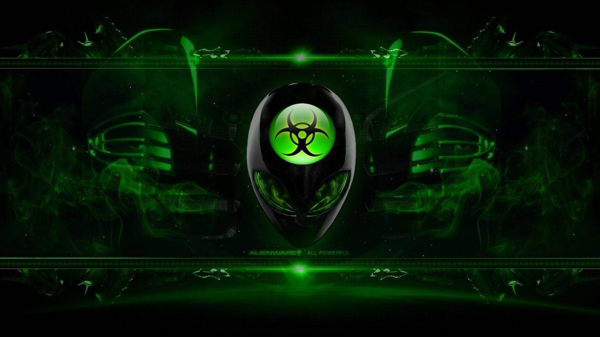 Cool Green Artwork Alienware Background