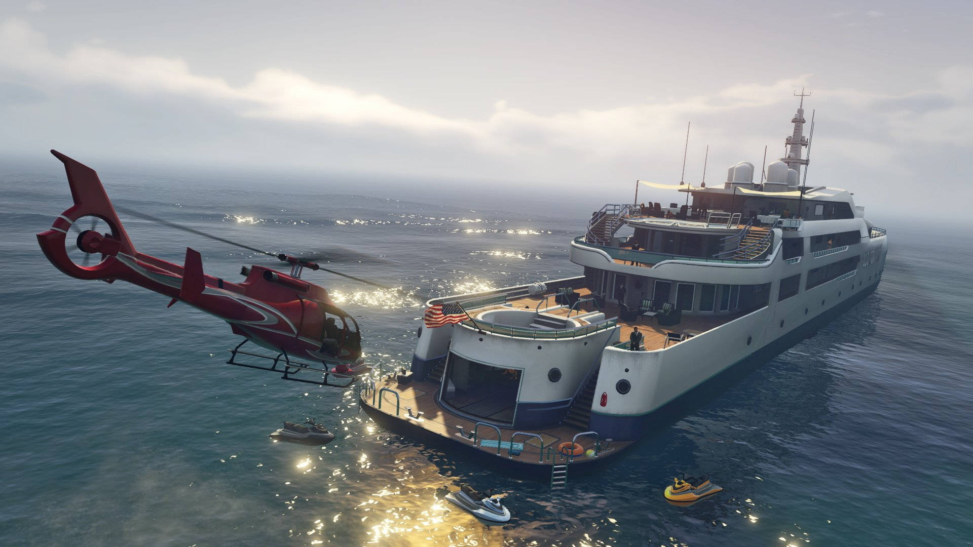 Cool Gta V Yacht And Helicopter
