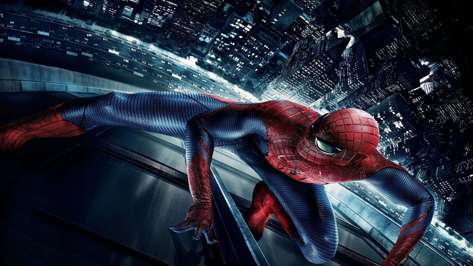 Cool Guy Crawling Spider Man Background