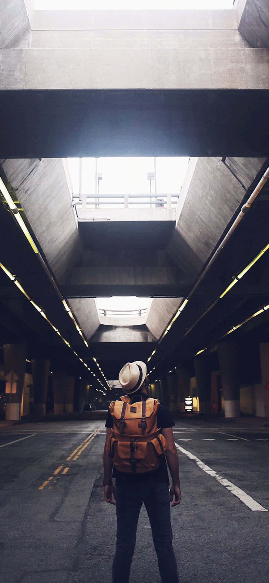 Cool Guy In Grand Lower Los Angeles Background