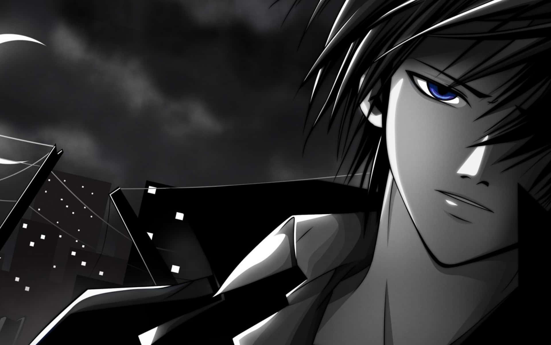 Cool Guy Rei Ogami In Black And White Background