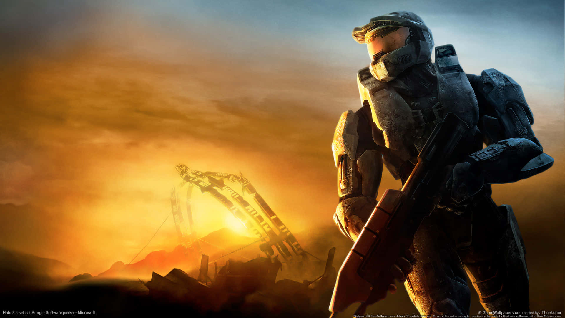 Cool Halo Soldier In Desert Background