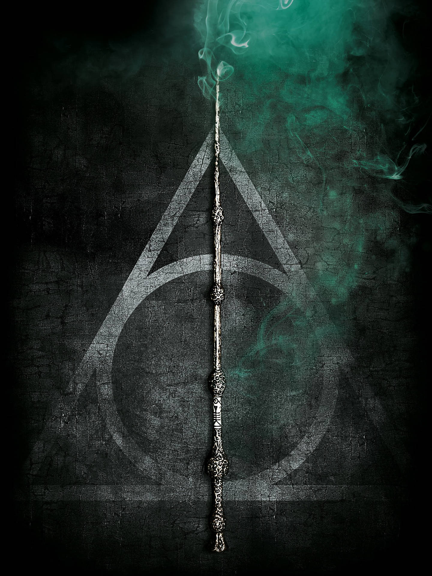 Cool Harry Potter Deathly Hallows Wand Background