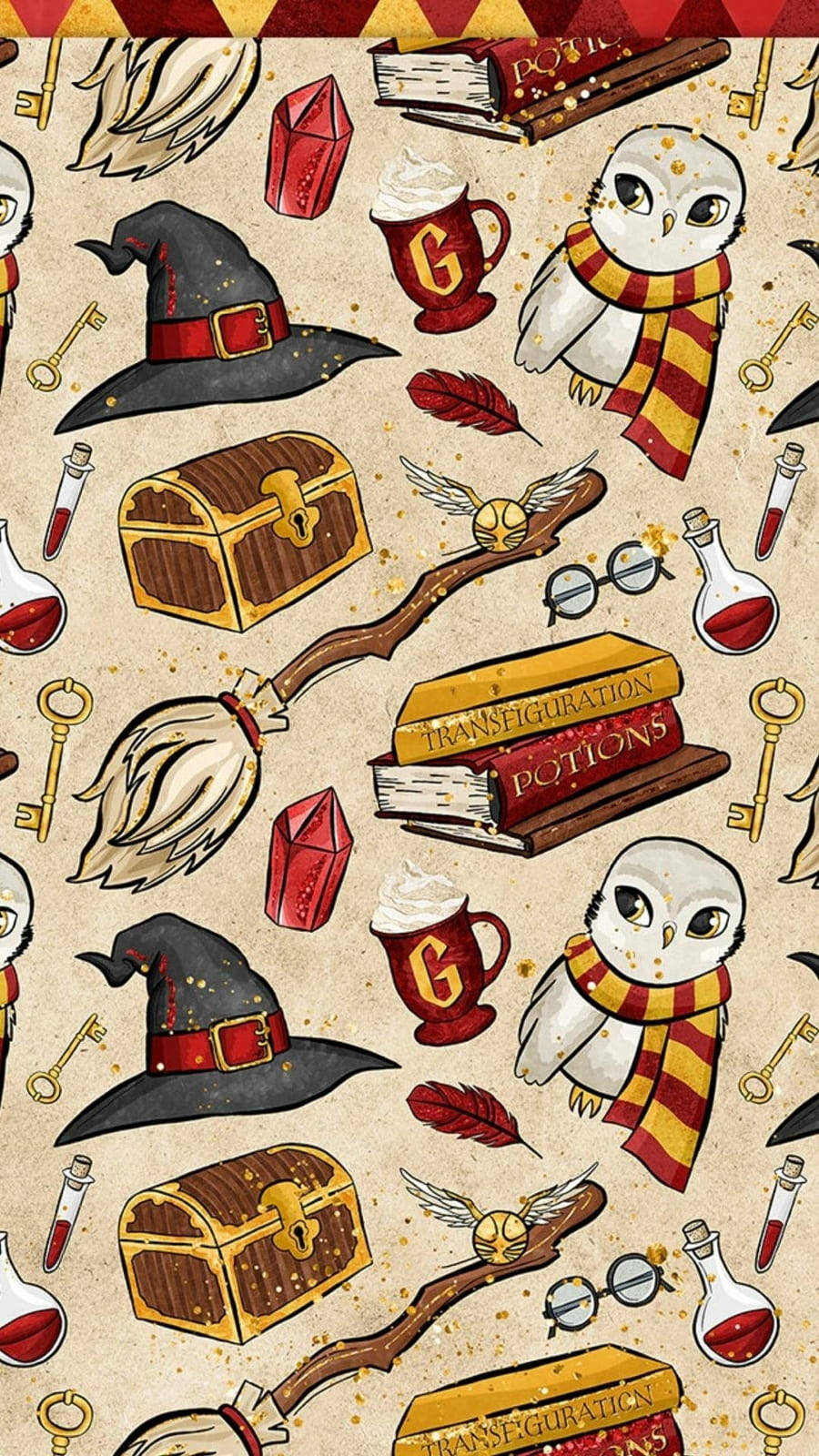 Cool Harry Potter Gryffindor Art Pattern