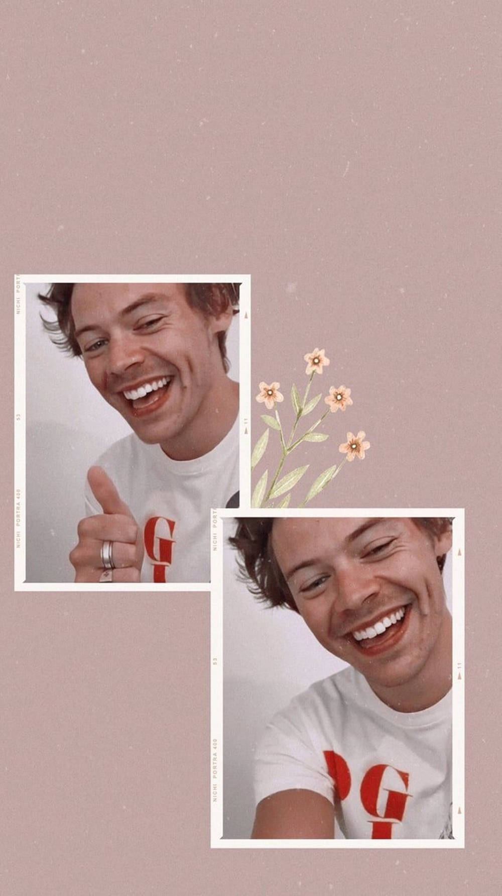 Cool Harry Styles Aesthetic Motiff Background