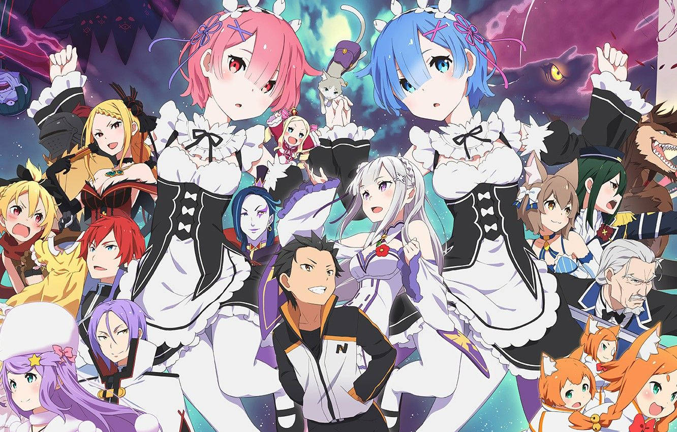 Cool Hd Characters Of Re Zero Background