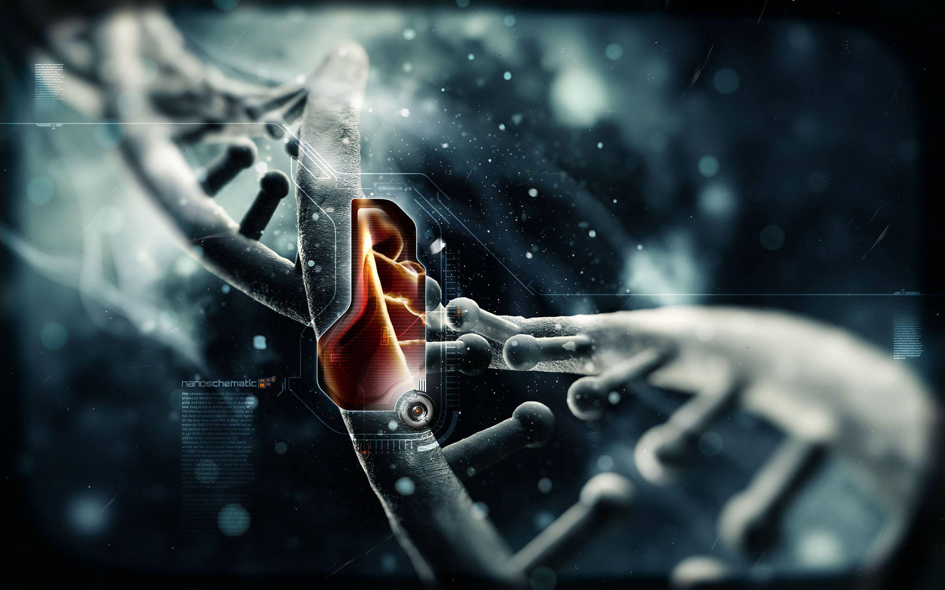 Cool Hd Dna Strand Background