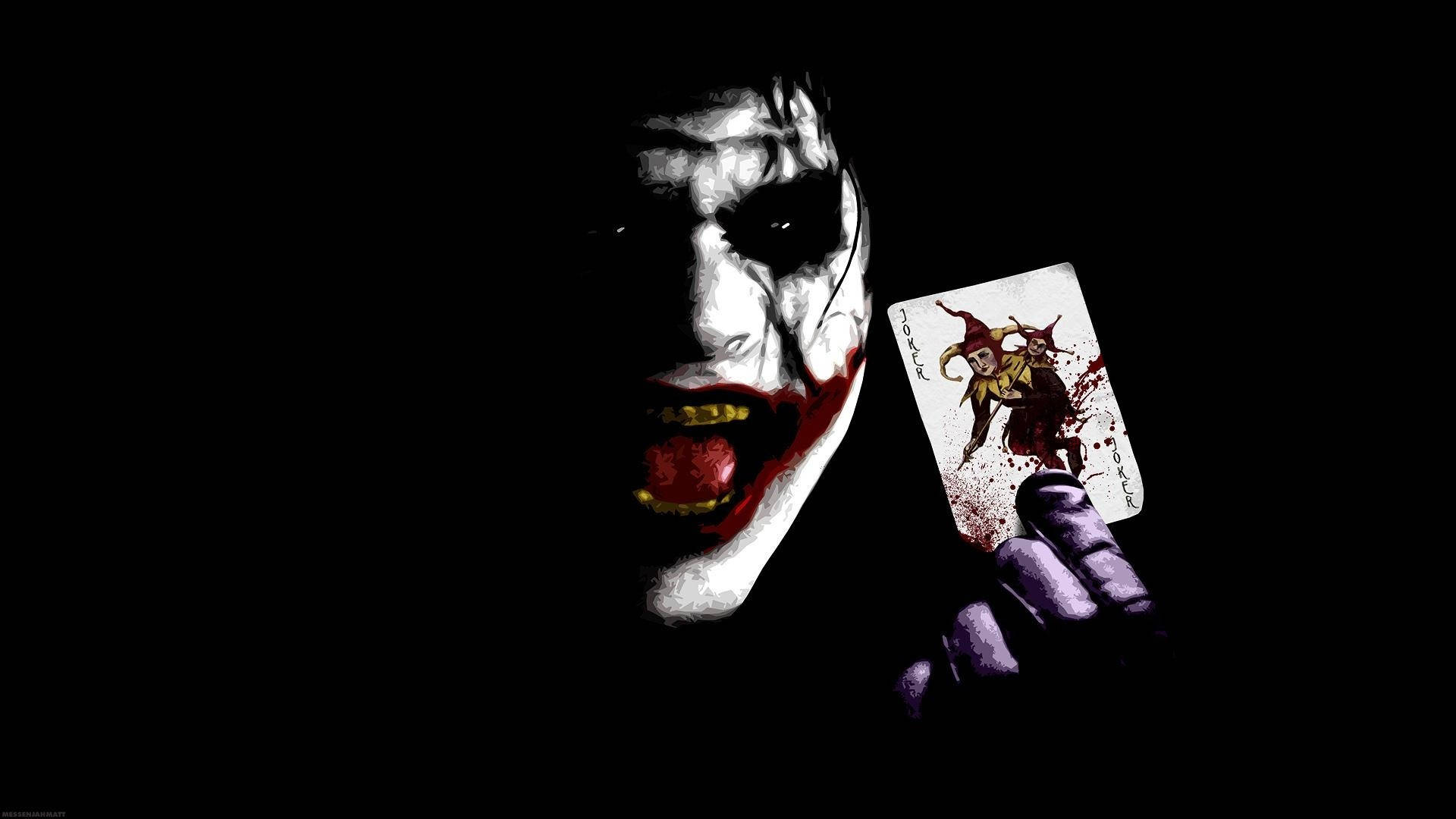 Cool Hd Joker With Joker Card Background