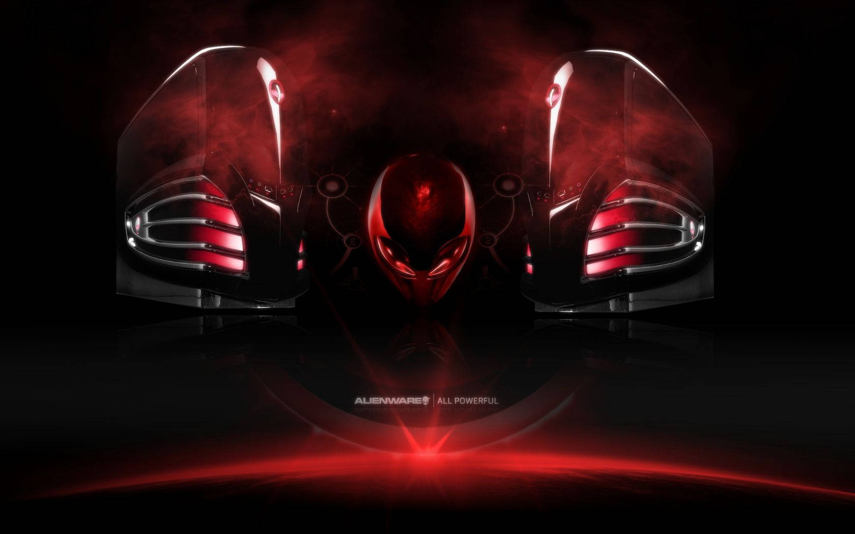 Cool Hd Red Aesthetic Alienware Background