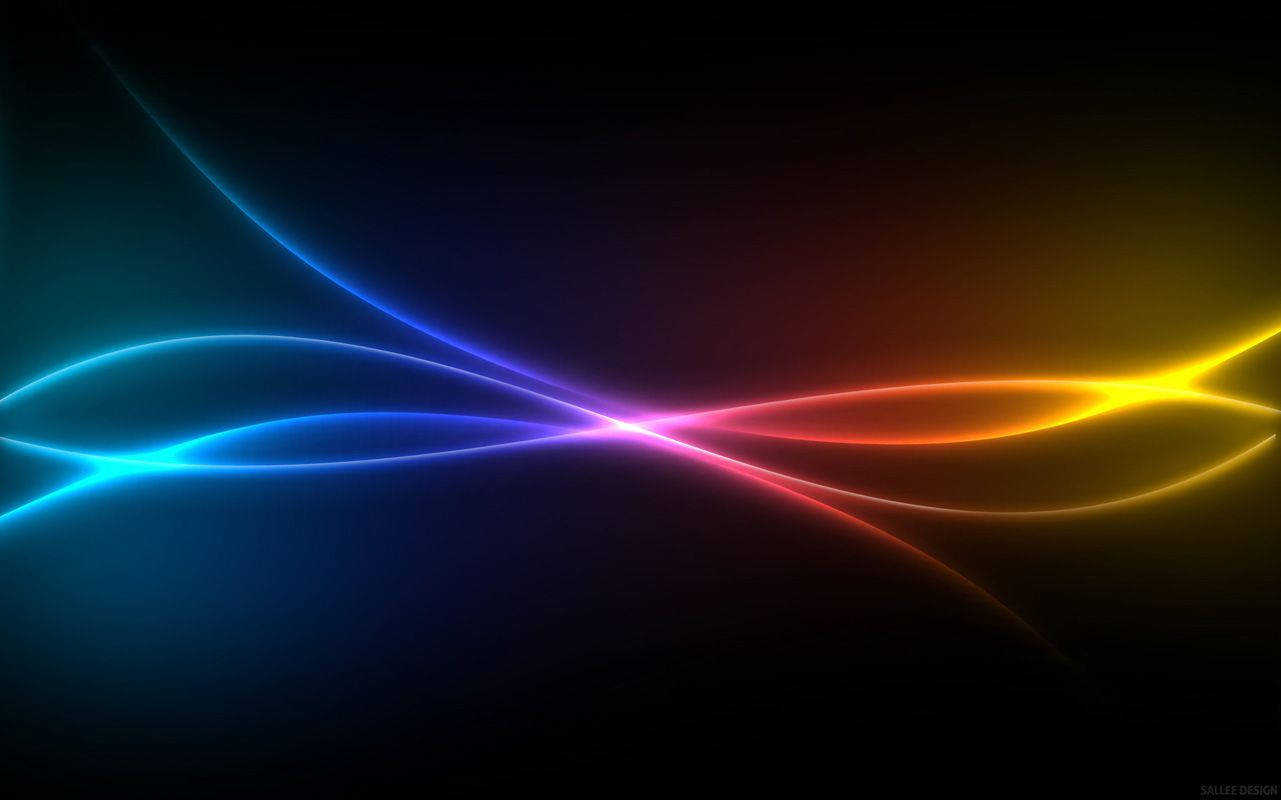 Cool Hd Tablet Neon Curve Lines Background