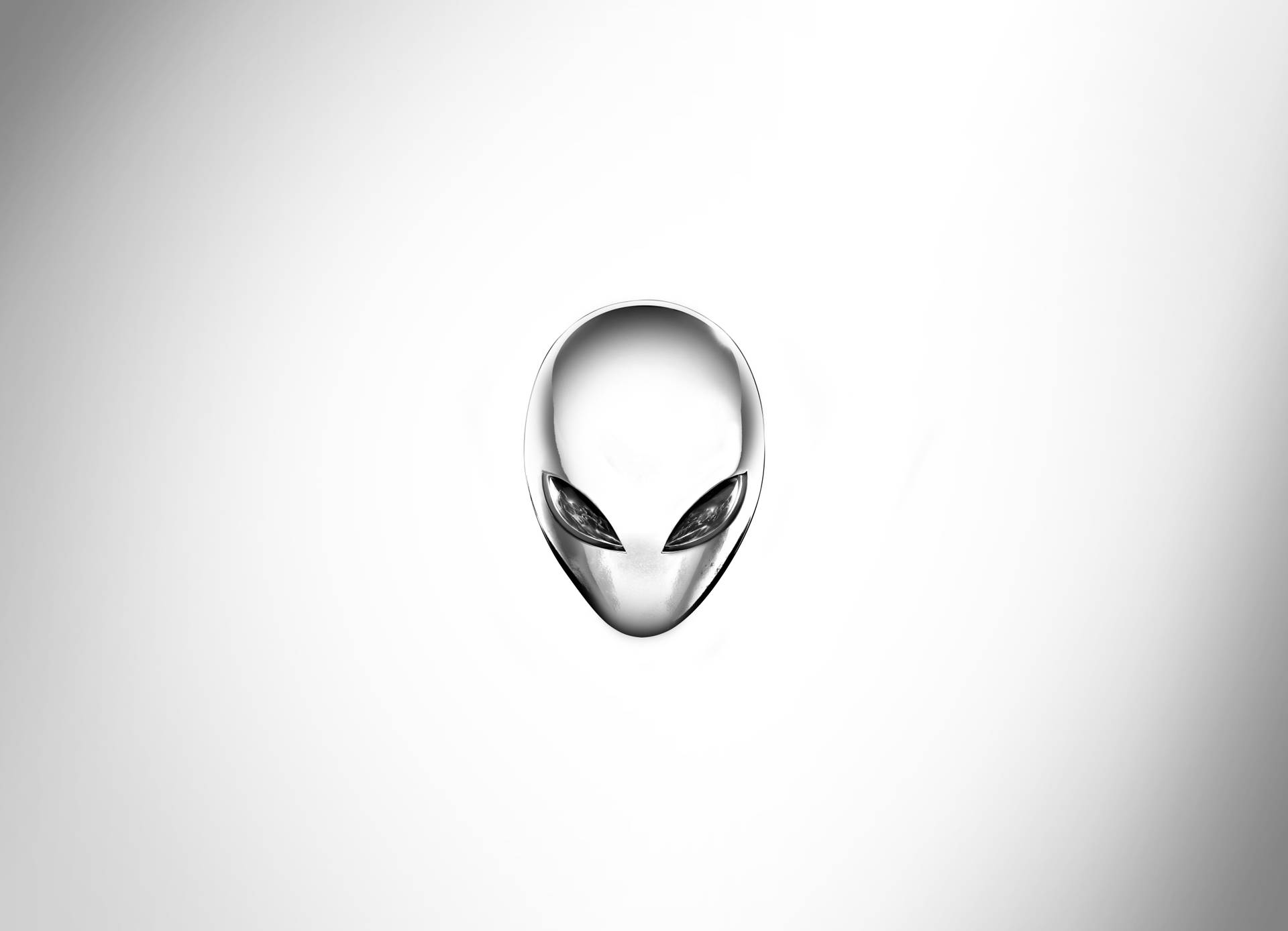 Cool Hd White Aesthetic Logo Alienware Background
