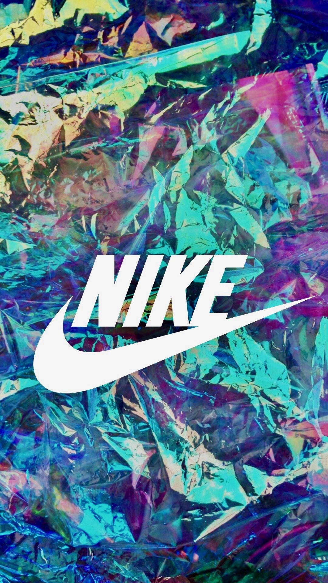 Cool Holographic Nike Logo Background