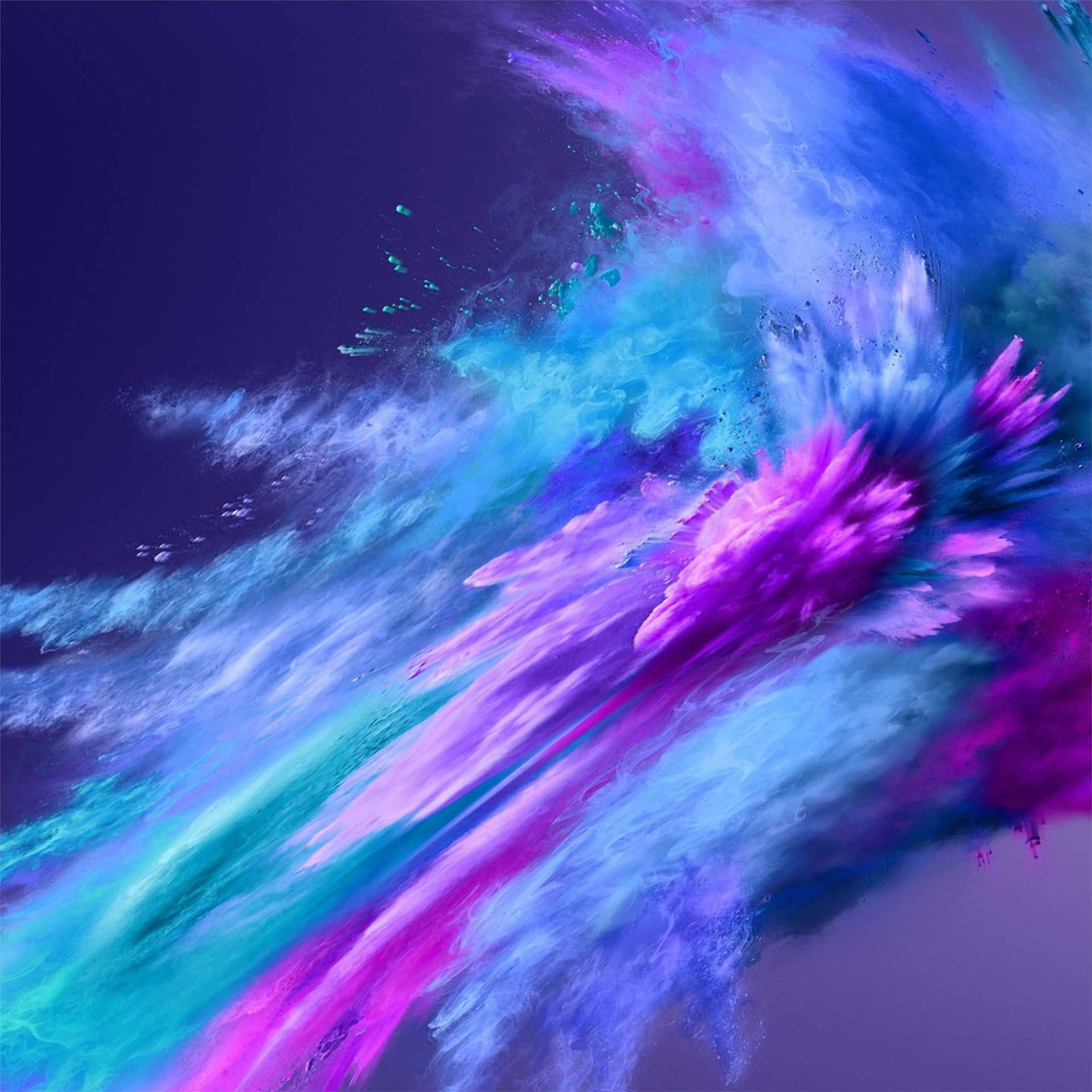 Cool Ipad Pro Blue And Purple Color Burst Background