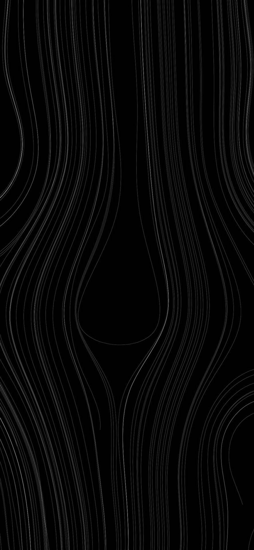 Cool Iphone 11 Black Aesthetic Waves Background
