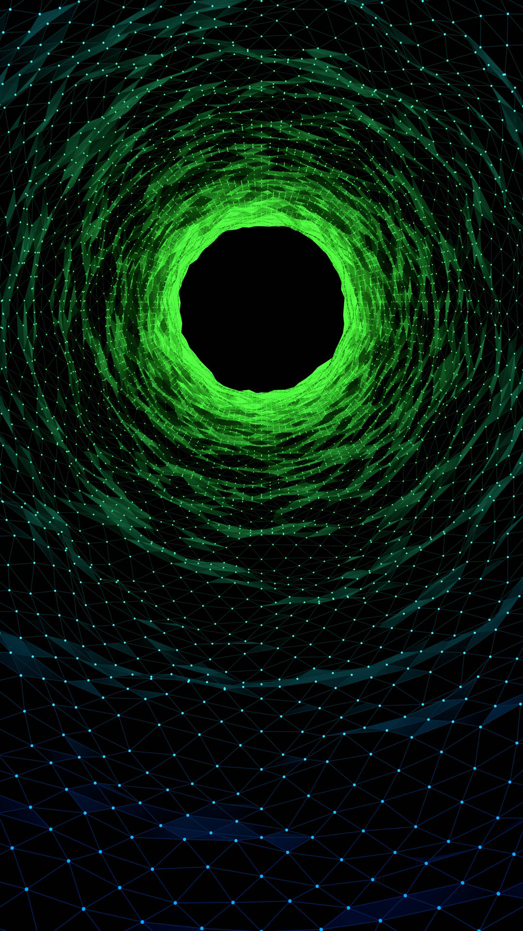 Cool Iphone 11 Green Aesthetic Wormhole Background