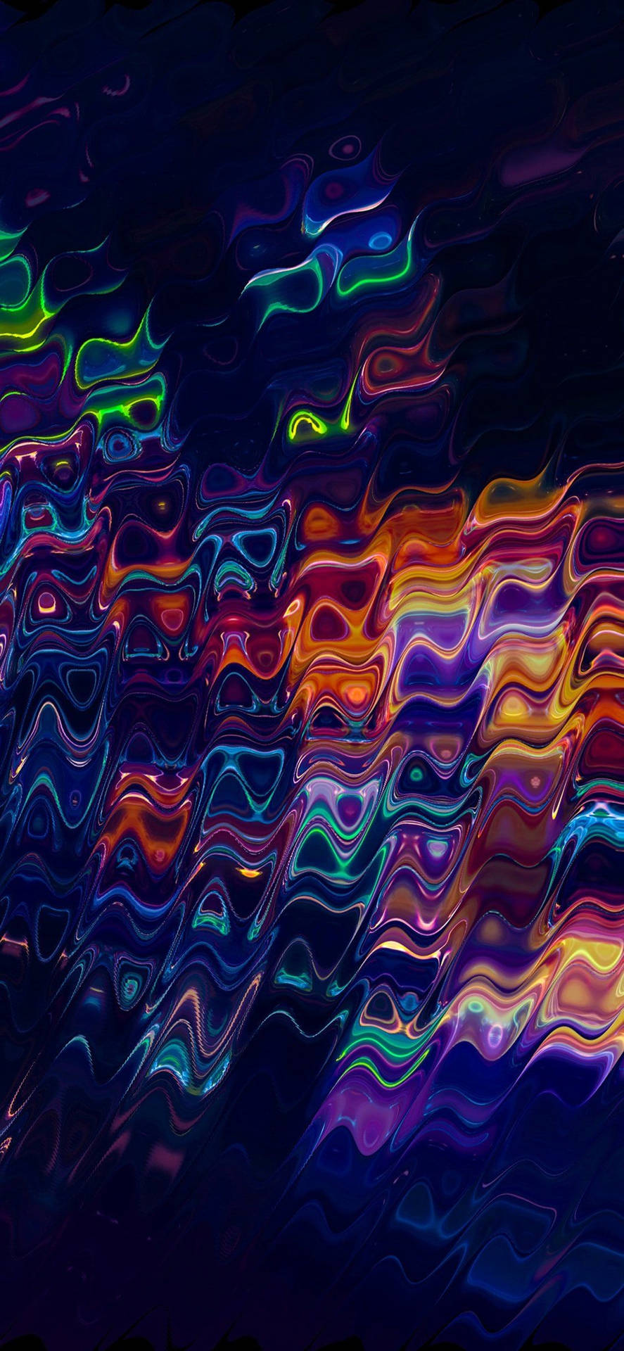 Cool Iphone 11 Neon Aesthetic Waves Background