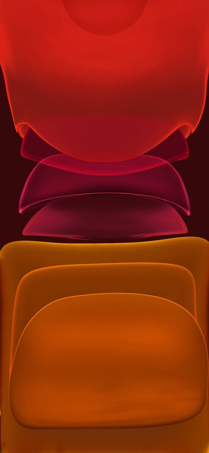 Cool Iphone 11 Orange And Red Blobs Background