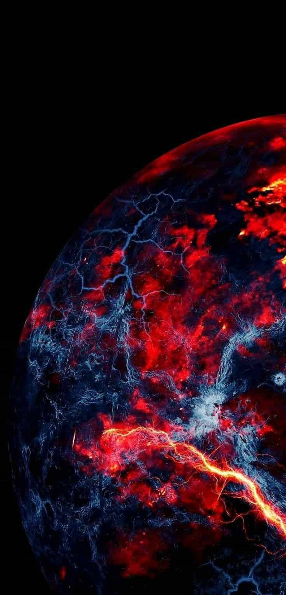 Cool Iphone 11 Planet With Red Lightning