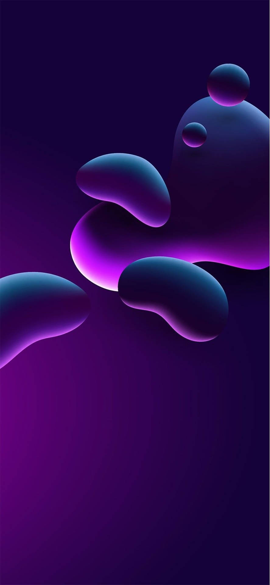 Cool Iphone 11 Purple Aesthetic Blobs Background
