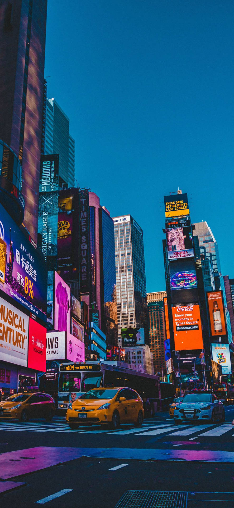 Cool Iphone 11 Times Square Led Signs Background