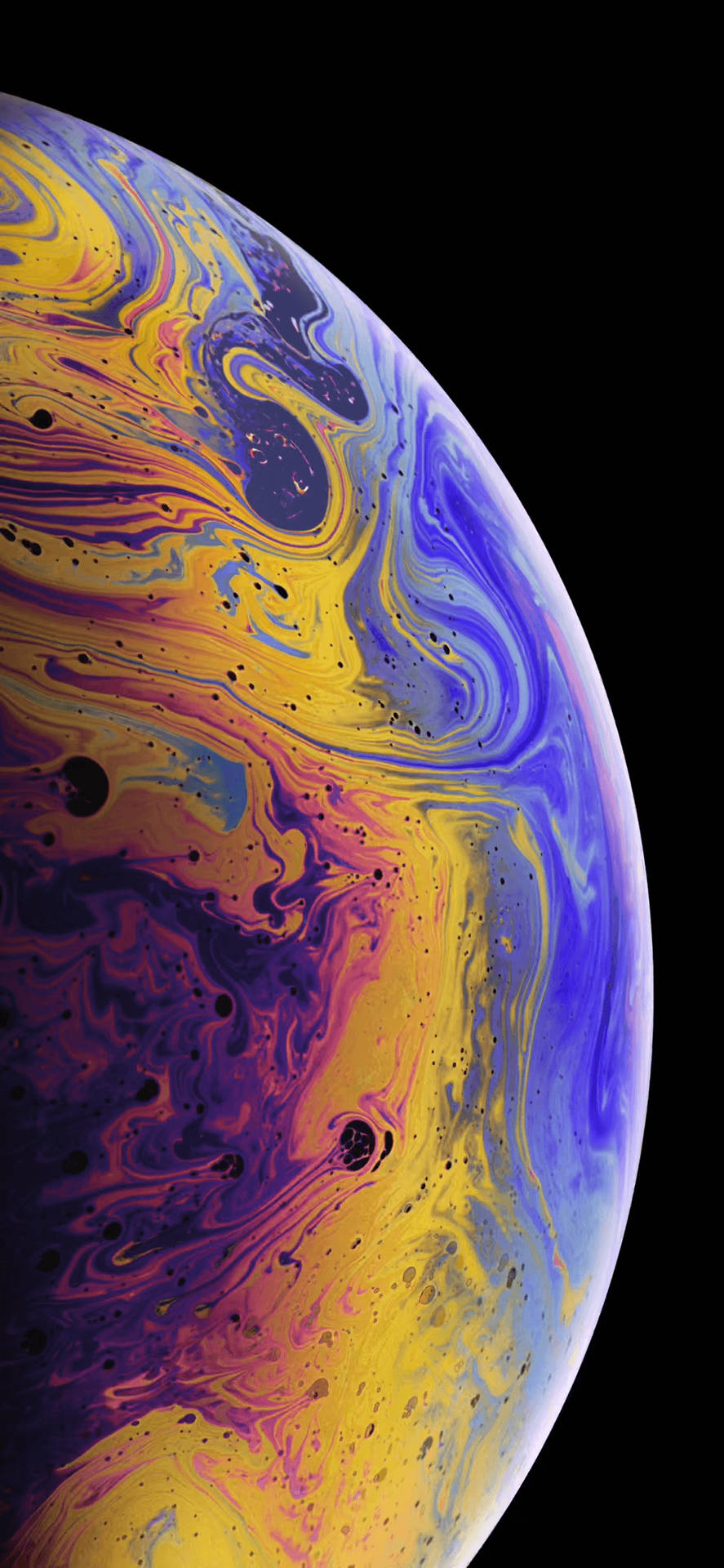 Cool Iphone Xs Max Bubble Surface Background