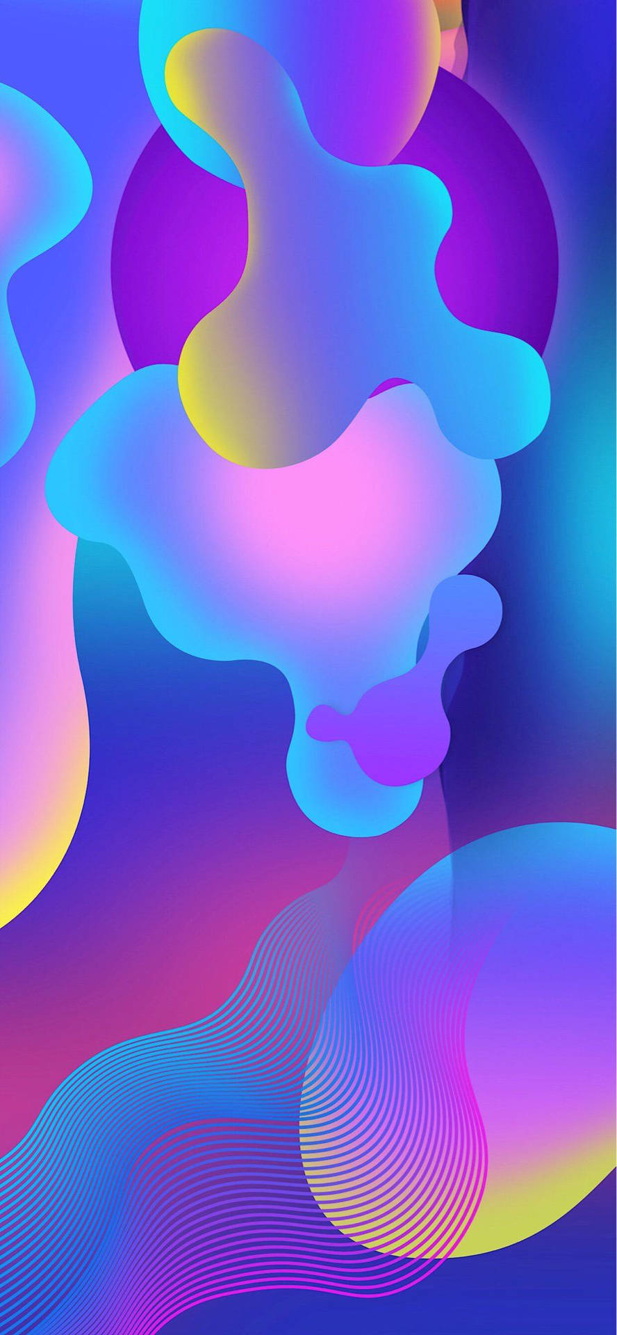 Cool Iphone Xs Max Colorful Blobs Background