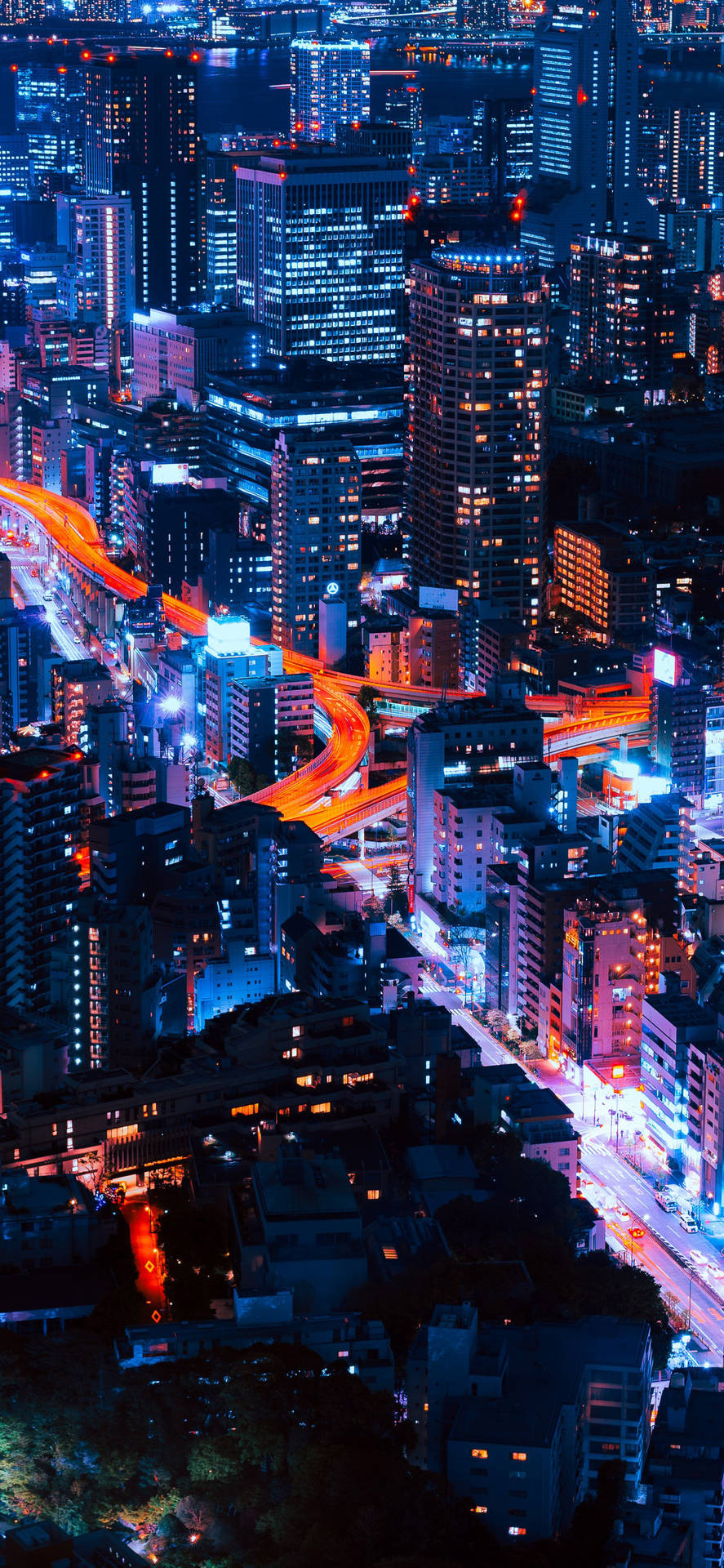 Cool Iphone Xs Max Night City Background