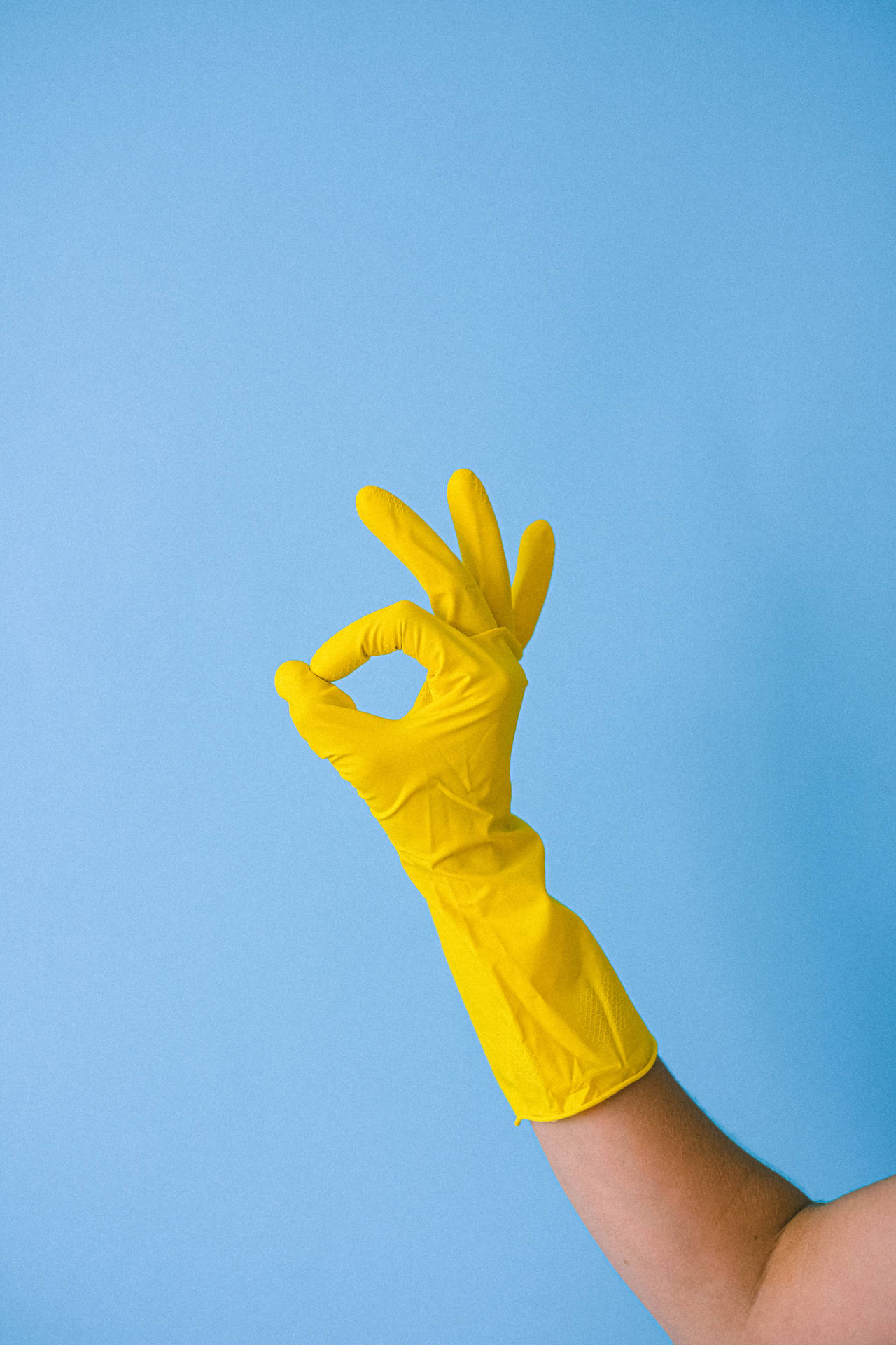Cool Iphone Yellow Cleaning Gloves Background