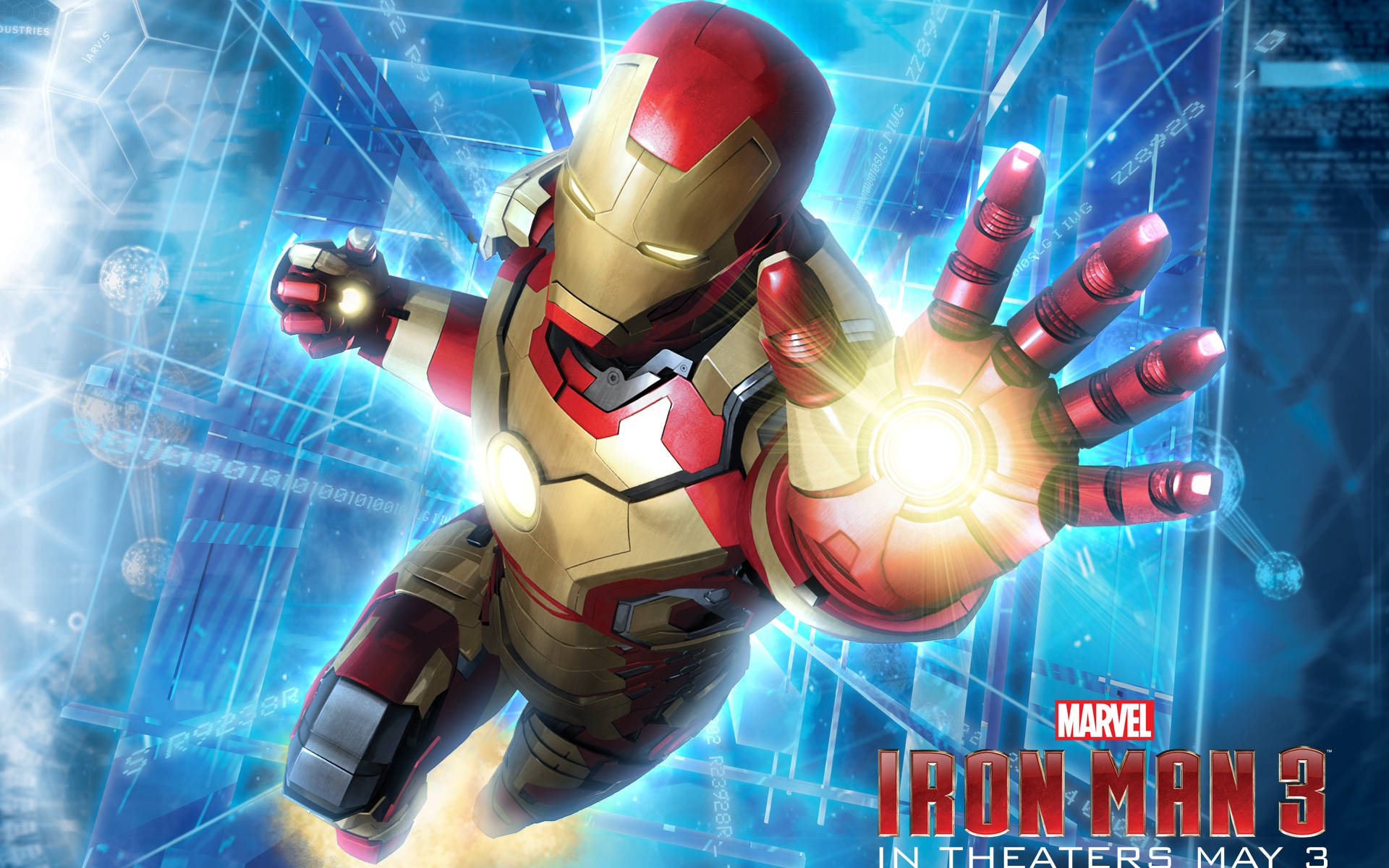 Cool Iron Man 3 Movie Poster Background