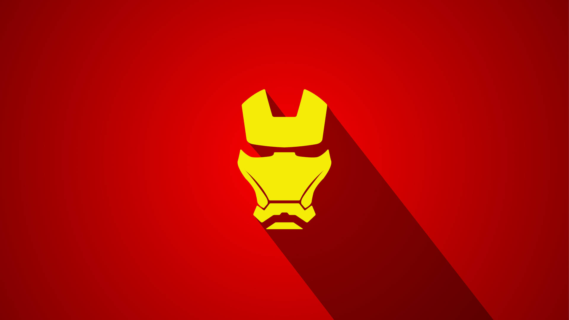 Cool Iron Man Mask Casting Shadow Background