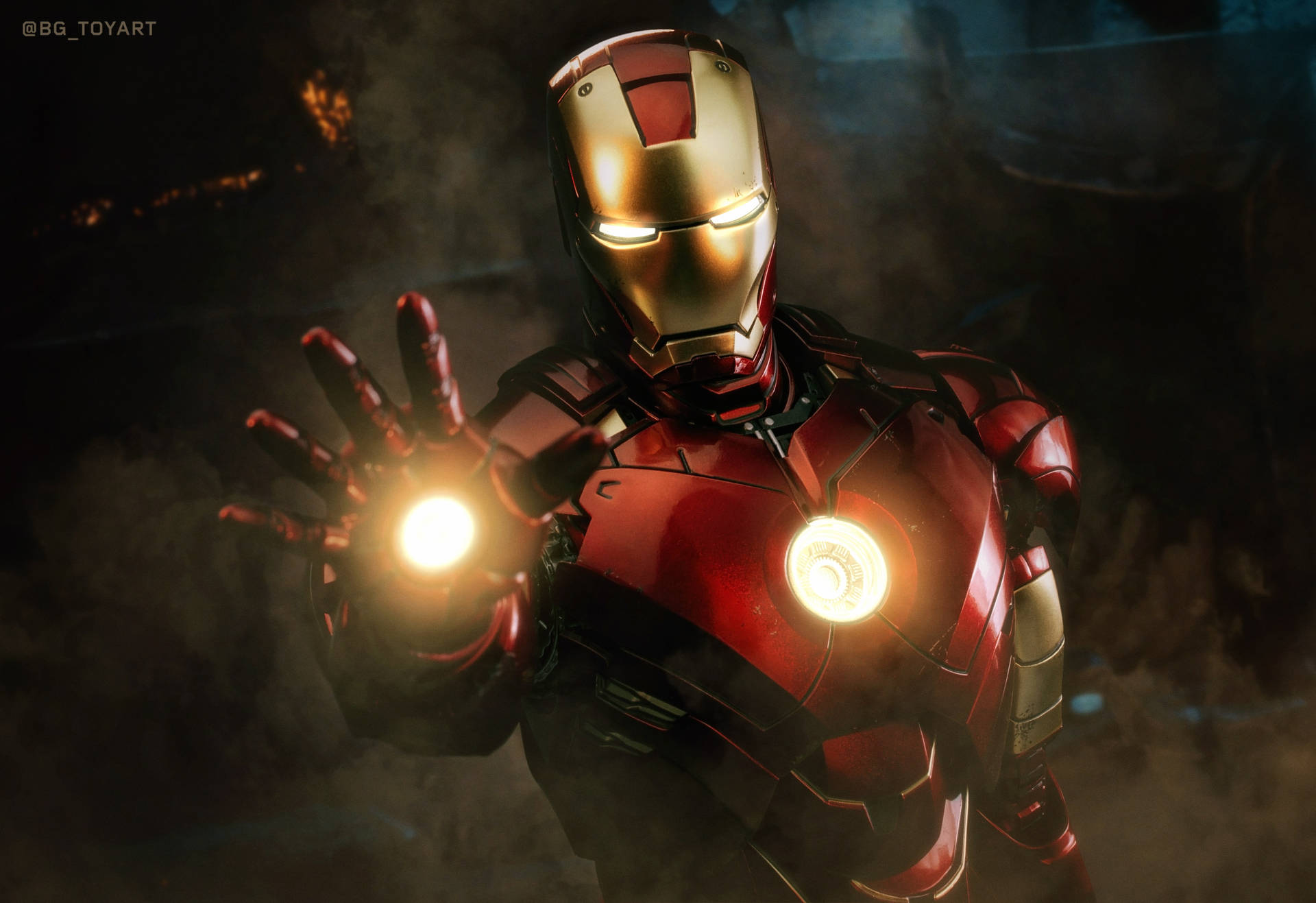 Cool Iron Man Pose Background