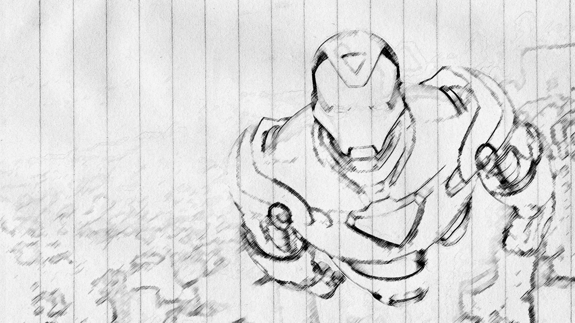 Cool Iron Man Sketch Background