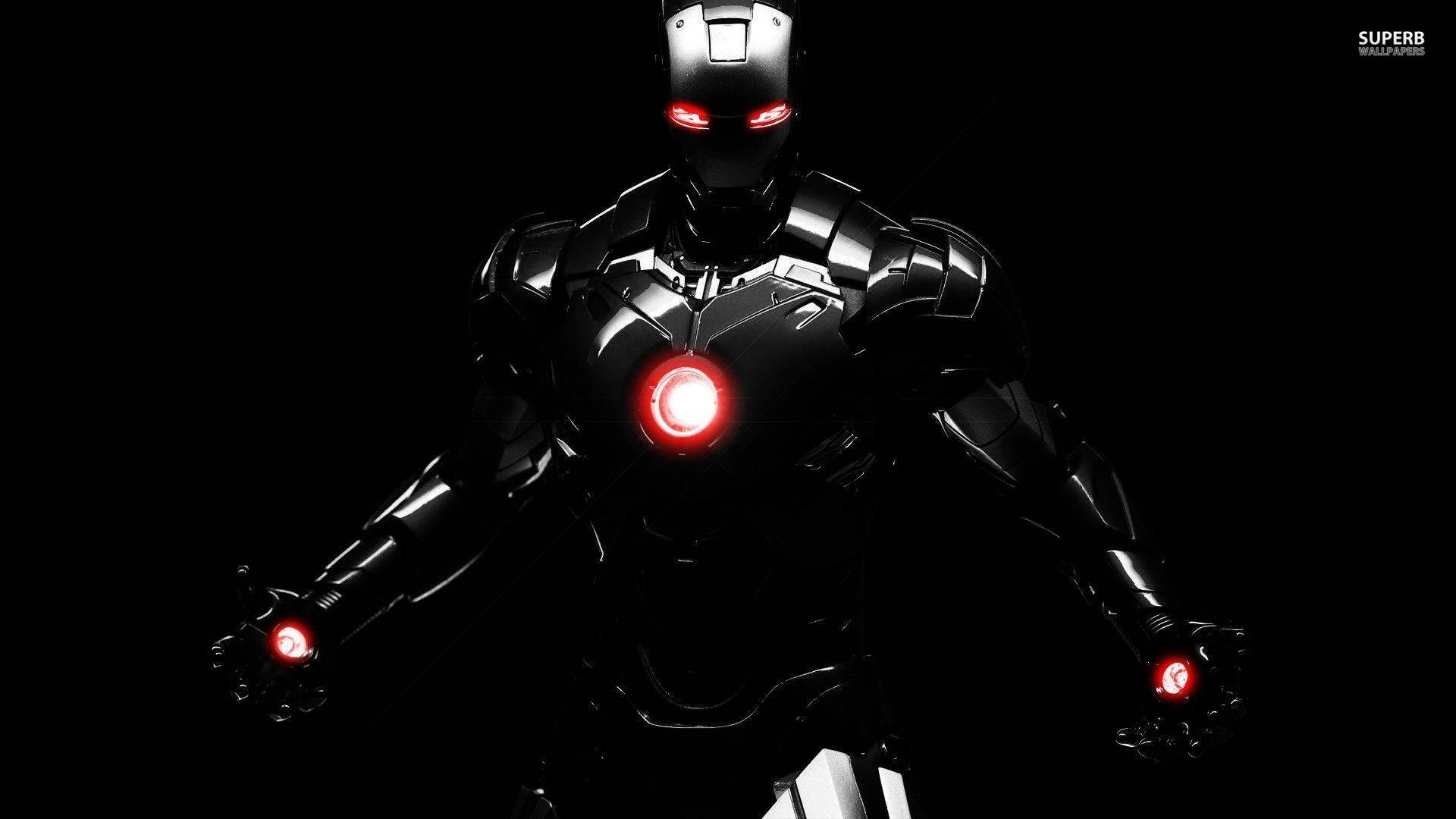 Cool Iron Man Suit In Black Background
