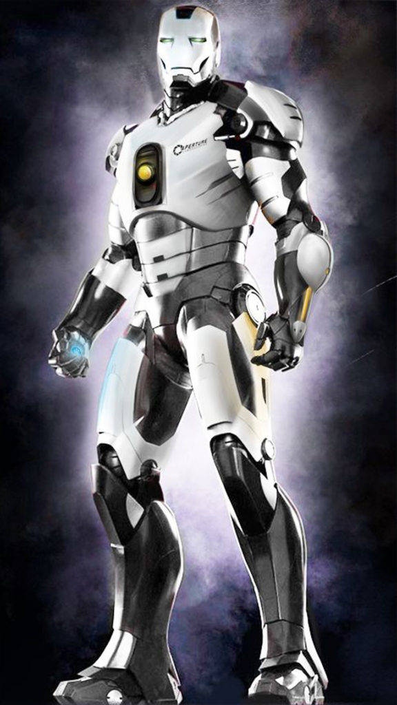 Cool Iron Man Suit In White Background